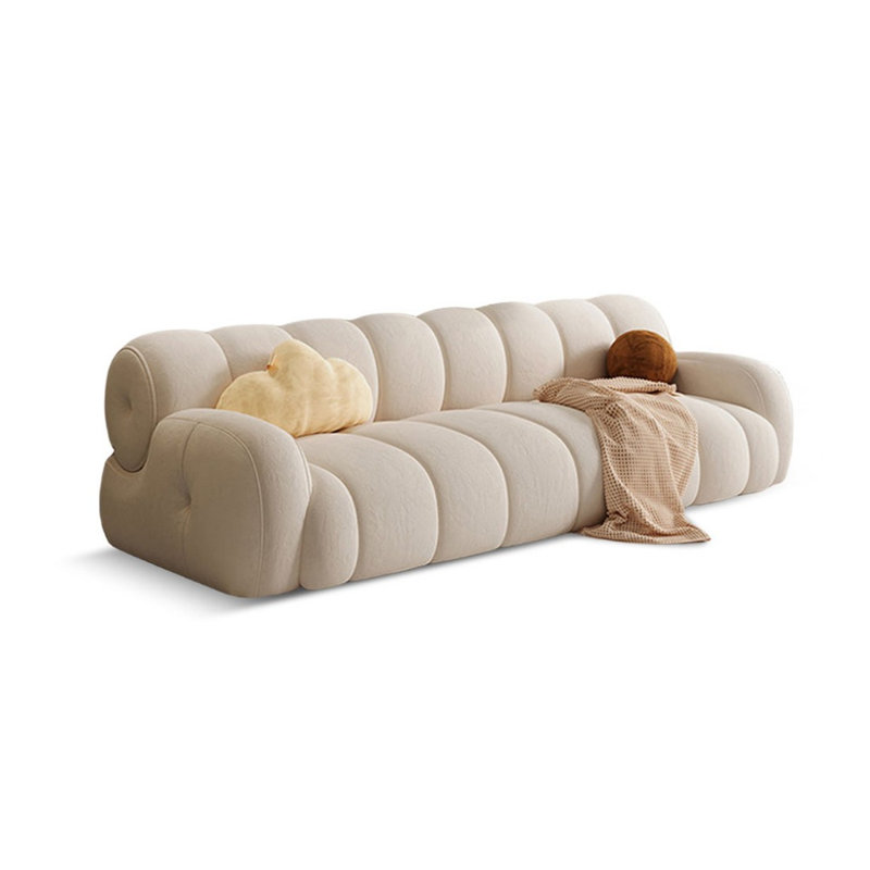 Canapé moderne et simple en velours lait, 27.56"H*82.68"W*39.37"D