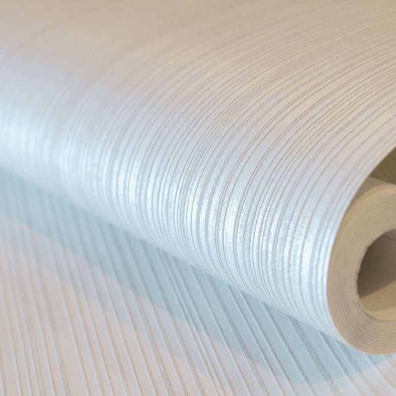 Universe Collection Jupiter Metallic Stripe Design Wallpaper Roll, White