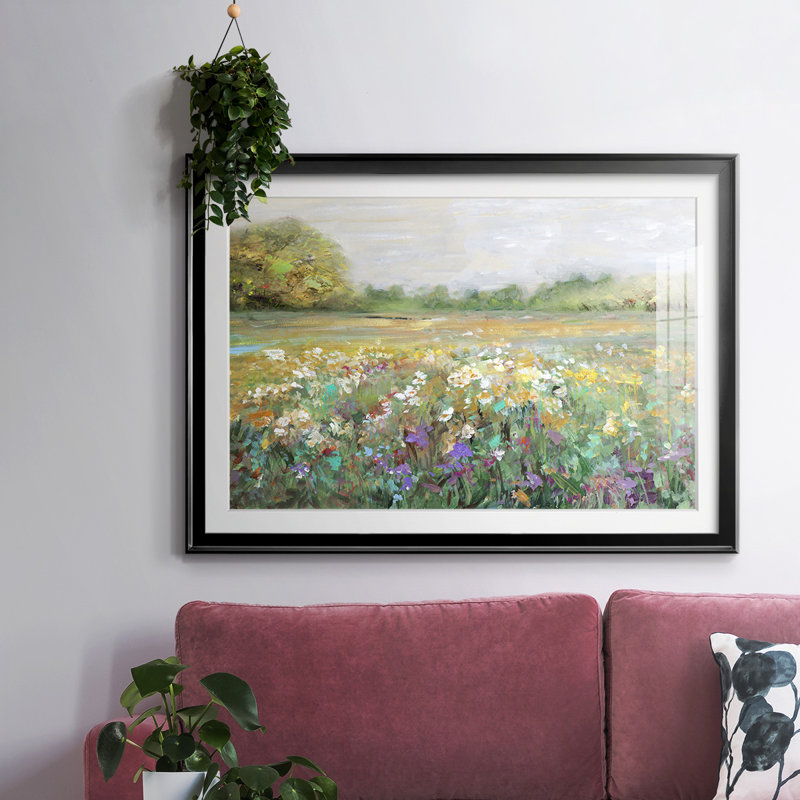 Country Meadow, reproduction d'art encadrée, Noir, H 19 po x l 27 po x P 1,5 po