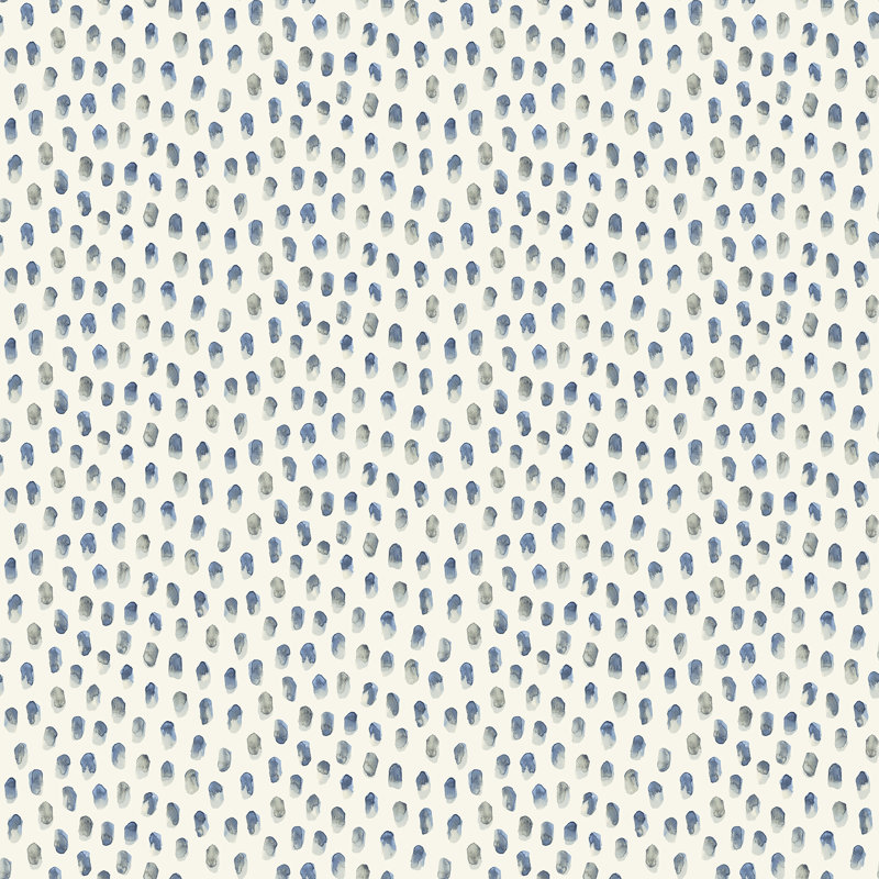 Rouleau de papier peint L 33 pi x l 20,5 po Cherbourg, Bleu