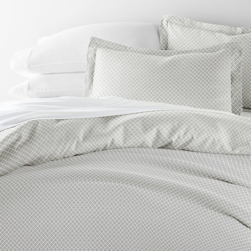Gray Microfiber Full Bedspread Cover with Pillow Shams