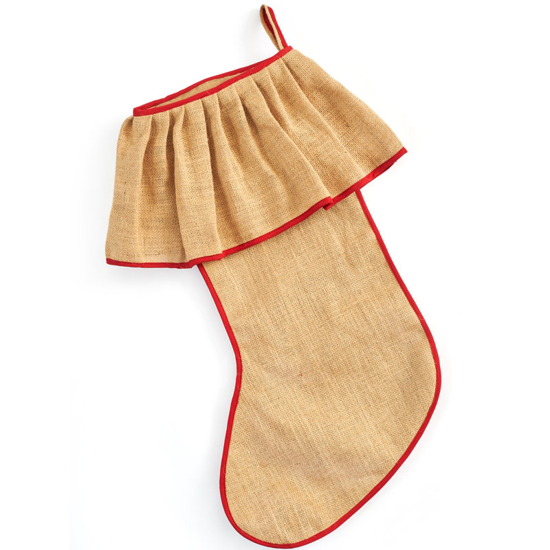 Rustic Jute Christmas Stocking