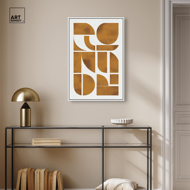 Impression sur toile «Lost Shapes II» par Art Remedy, cadre blanc, 20 x 30, H 31 po x l 21 po, Cadre blanc