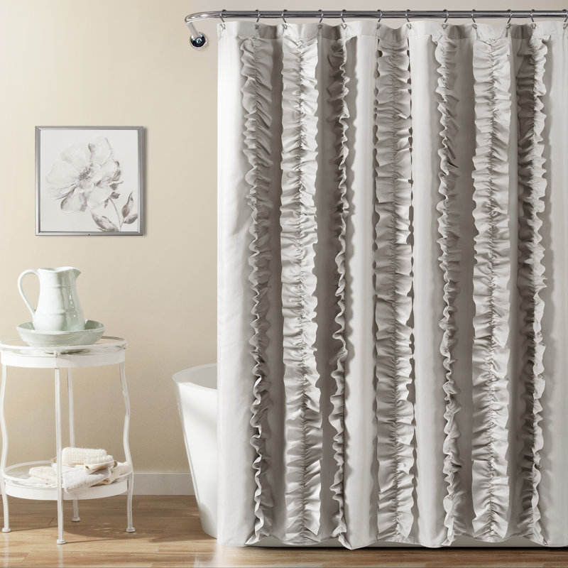 Rideau de douche simple Belle, gris