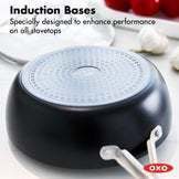 Black and Silver 3qt Aluminum Nonstick Chef's Pan with Lid