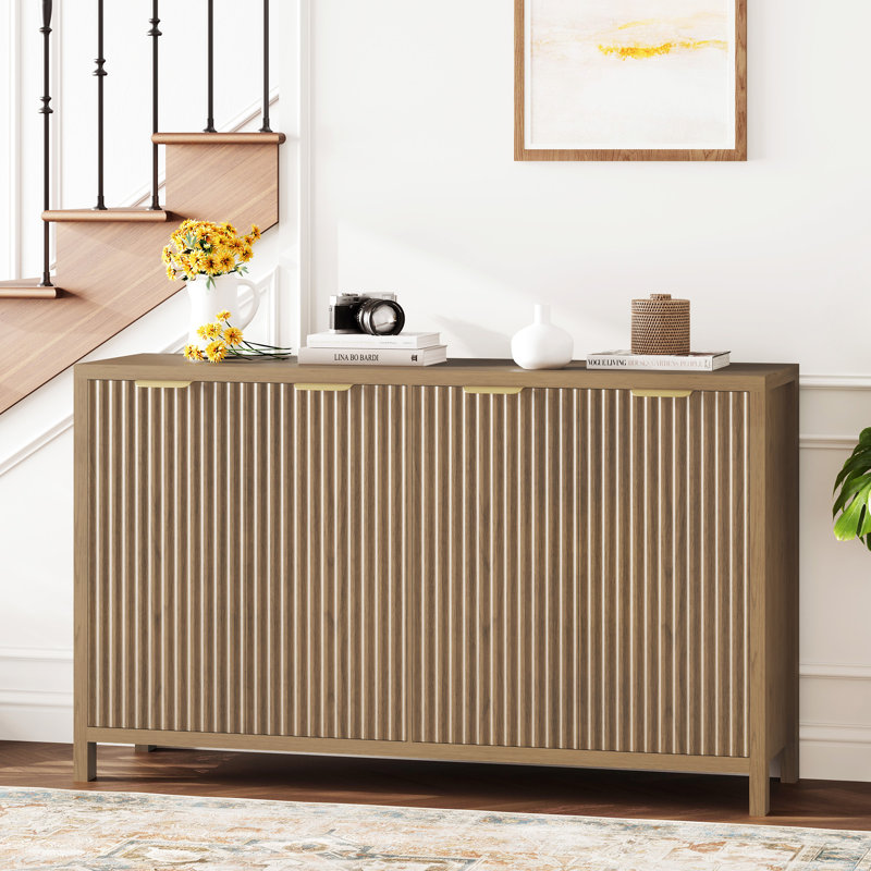 55'' Wide Sideboard Buffet with Solid Wood Legs, WaLHut