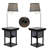 Madison 56 in. Modern LED Bedside Table Lamp with Fabric Drum Shade and Wireless Charging Pad - Bundle Set of 2-104311724-104311726