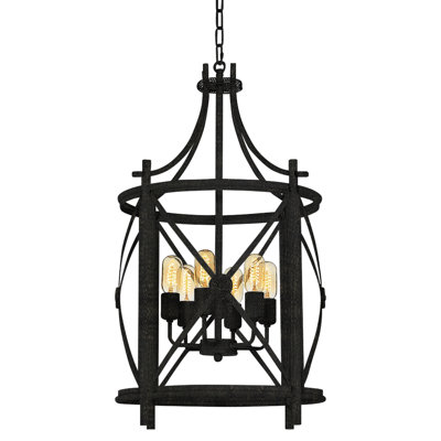 Lustre tambour à 4 lumières Rosette