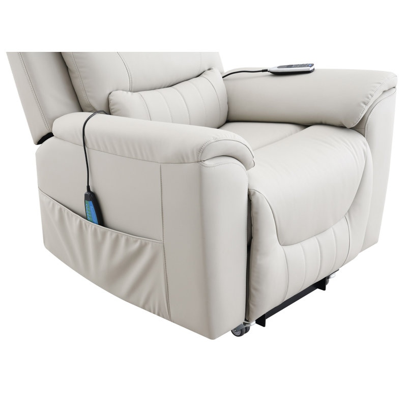 Fauteuil inclinable électrique en cuir synthétique Marsha