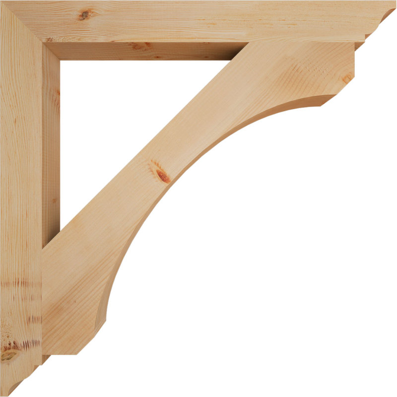 Support en bois rustique traditionnel BKTLEC01, Douglas (lisse), H 38 po x l 3,5 po x P 38 po