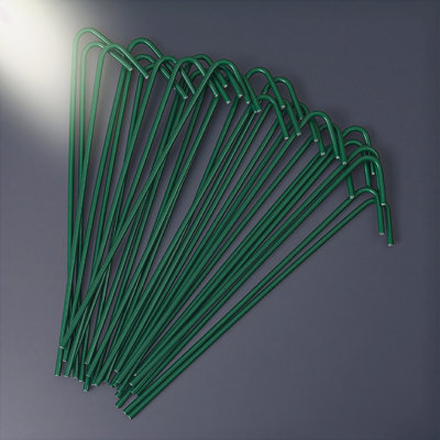 6.5 Inch 150 PCS Heavy Duty Chain Link Wire Ties, Fence Metal Slats Hook Tie Wires, Garden, Dog, Animal Fencing Hardware Parts, Green