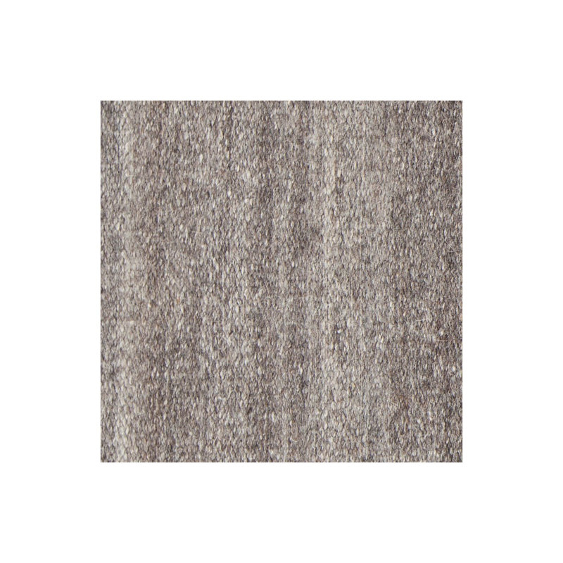 Tapis rayé gris foncé / gris en laine tissé à plat à la main Glendenning, Rectangle 5 pi x 7 pi 6 po