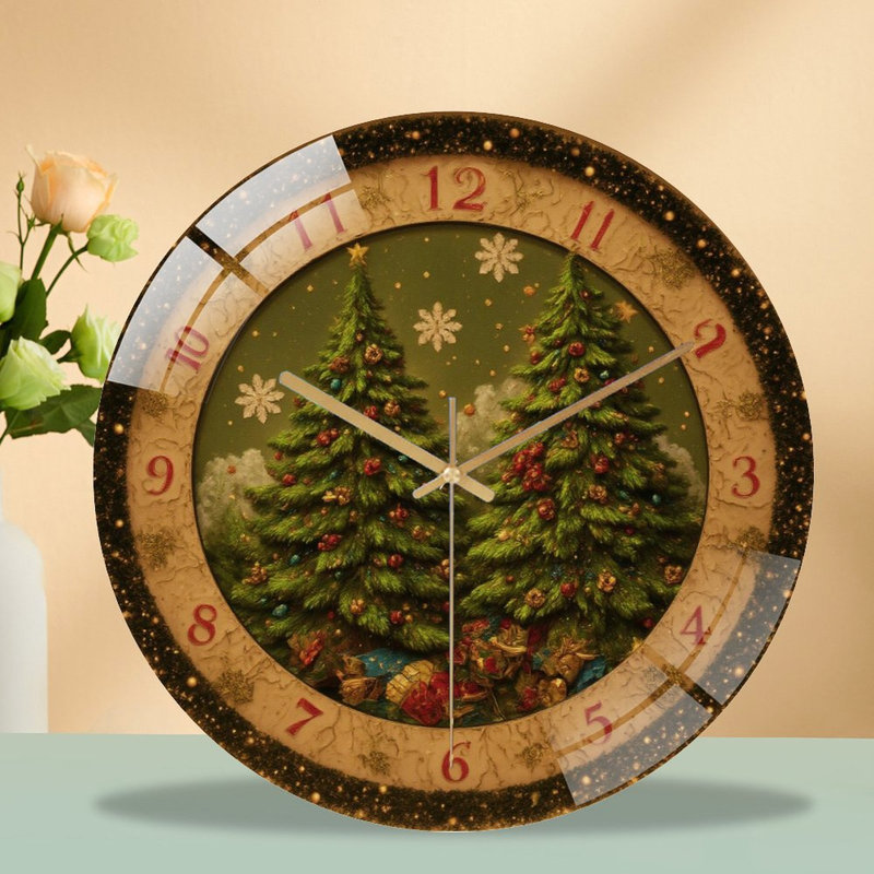 Horloge murale de Noël avec horloge murale 12 po