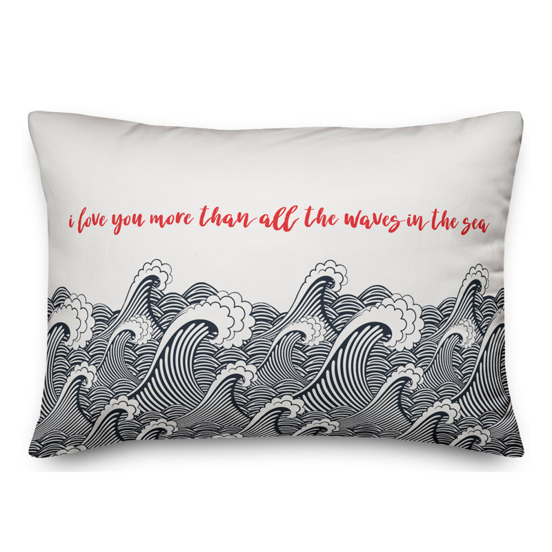  Coussin Nautical Waves, Polyester/ Bourre en polyester