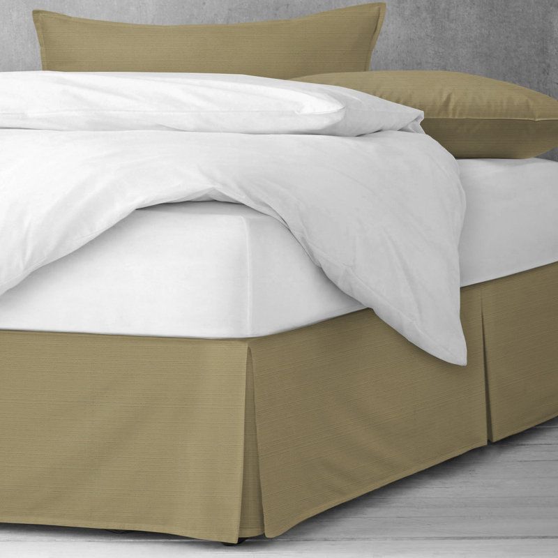 Jupe de lit double 15 po Elbasan, Très grand californien, 18", Doré