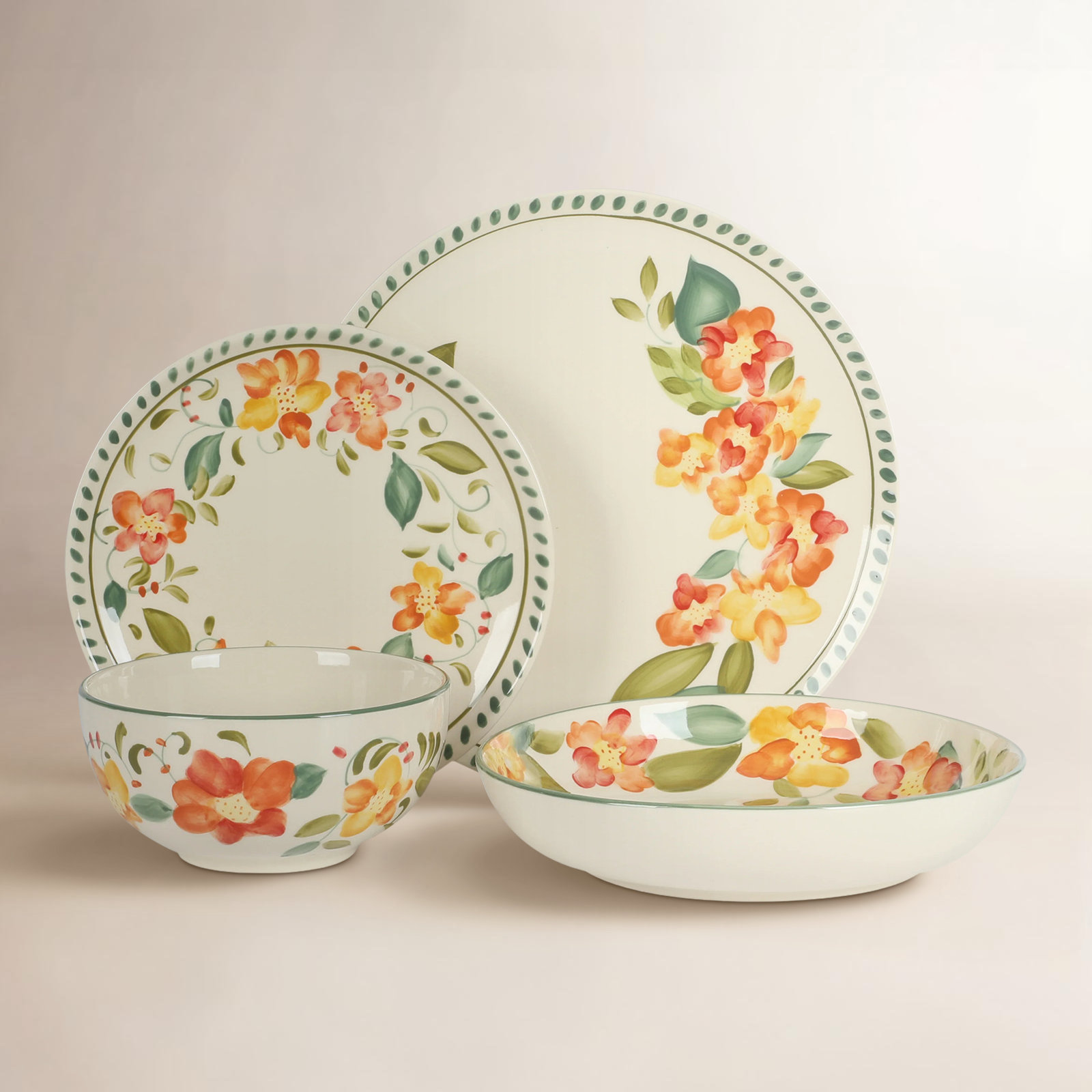Cassia Bud Stoneware Dinnerware Set