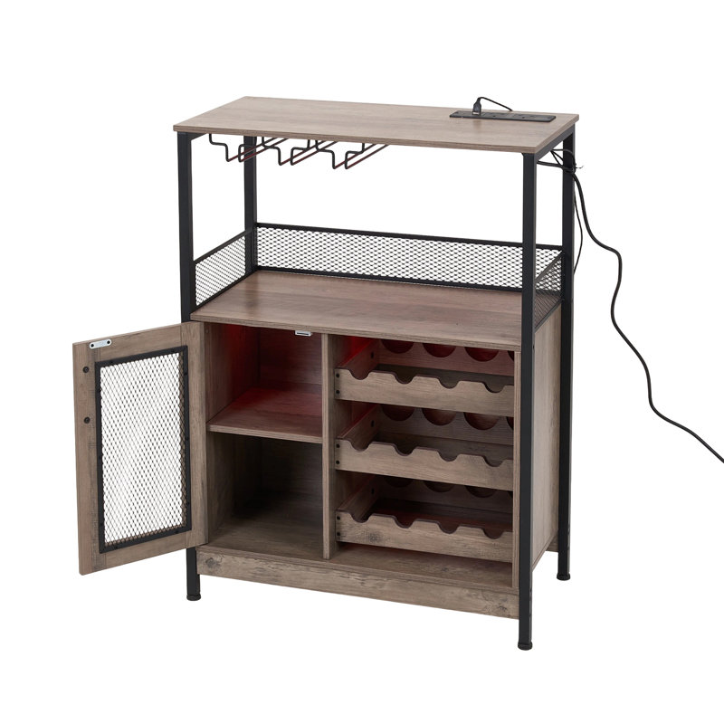 Wine Bottle & Glass Rack, Nature Wood