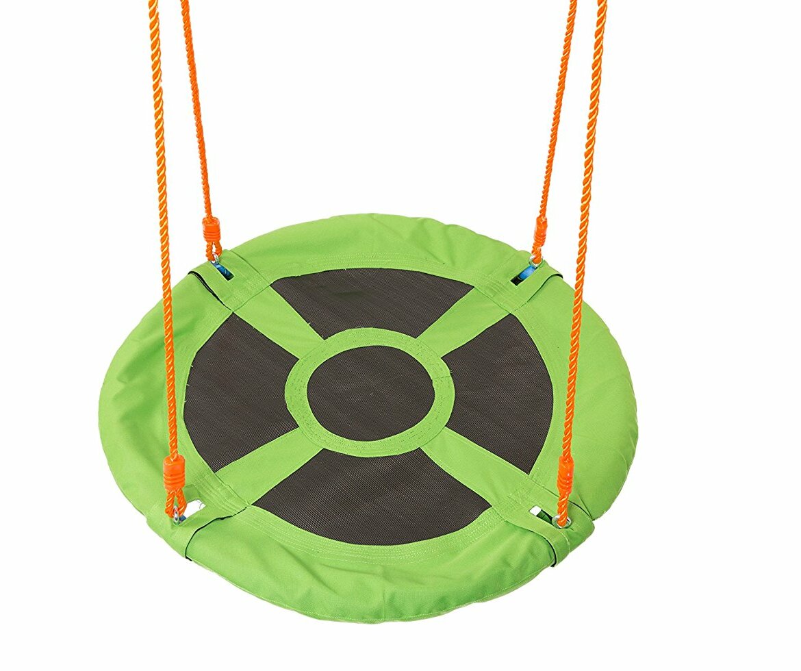 Platports Steel 40'' Green Web/Saucer Swing with Chains & Reviews