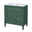 Meuble-lavabo de salle de bain avec lavabo supérieur, meuble de rangement moderne avec 2 tiroirs et un tiroir basculant, meuble-lavabo simple-1933033456