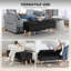 Upholstered Storage Ottoman Bench with Wood Legs, Black