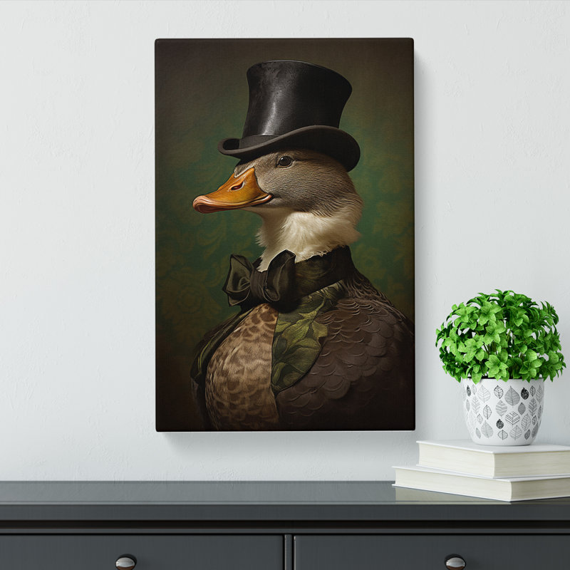 Duck Victorian - No Frame Print, 60cm H x 40cm W x 3cm D