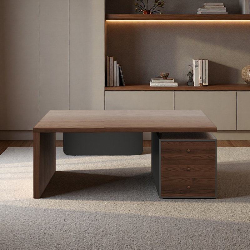 Le bureau du chef est simple et possède des tiroirs, H 29,53 po x l 62,99 po x P 31,5 po