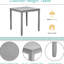 Table de salle à manger à hauteur de comptoir carrée pour 4, 5 pièces avec chaises rembourrées, style intérieur de cuisine élégant
