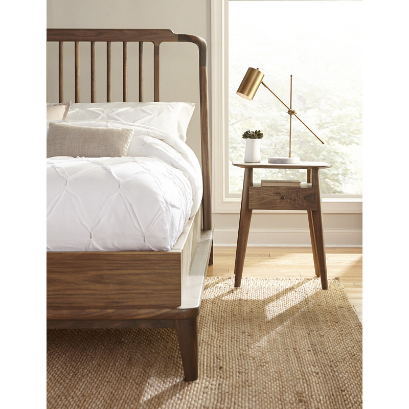 Walnut Grove 1 - Drawer Solid Wood Nightstand