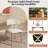 Upholstered Modern Solid Wood Dining Chairs With Ergonomic Curved Backrest, Cotton & Linen Fabric Kitchen Side Chairs(Set Of 2)-245058573-245058575