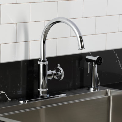 Kingston Brass Levante Single-Handle Deck Mount Kitchen Faucet