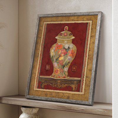 «Romantic Urn II», reproduction encadrée - bois massif