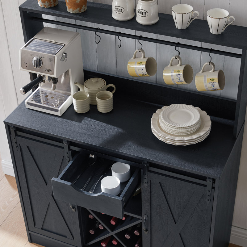 Buffet de cuisine 39,4 po Vehorn, Noir