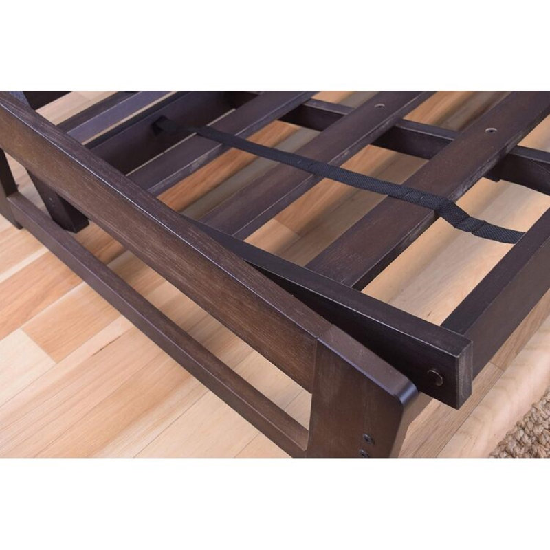 Monterey Futon Frame with Mattress - Futon Frame with Mattress, Straight Arm, Versatile and Convertible Design Futon Frame for All Spaces - Full Frame