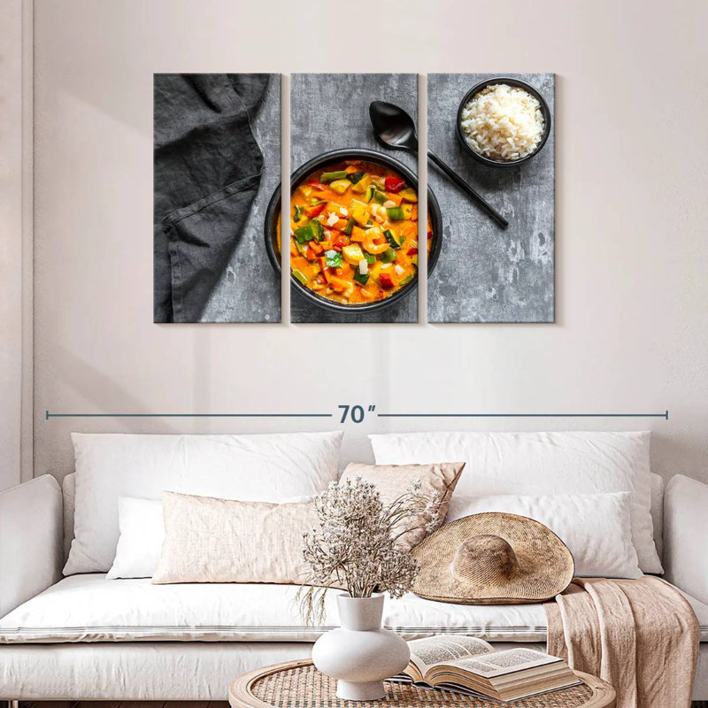 Végétarien au curry, H 28 po x l 45 po