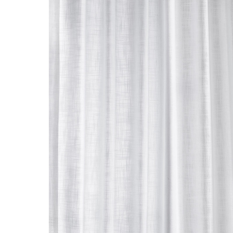 Clem Heavy Faux Linen Light Filtering Curtains For Bedroom & Living Room Curtains - Single Panel Drapes, 50" W x 96" L