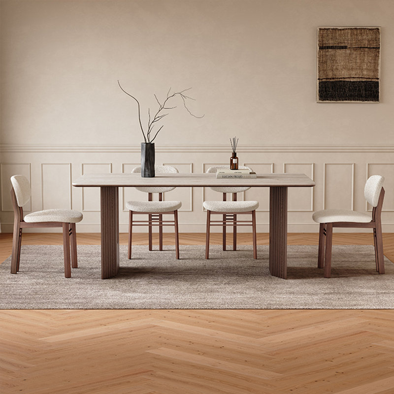 Ensemble de table de salle à manger ovale French French, H 29,53 po x L 70,87 po x l 35,43 po