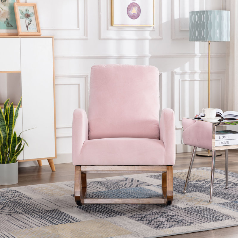 Chaise berçante Carriana, Rose