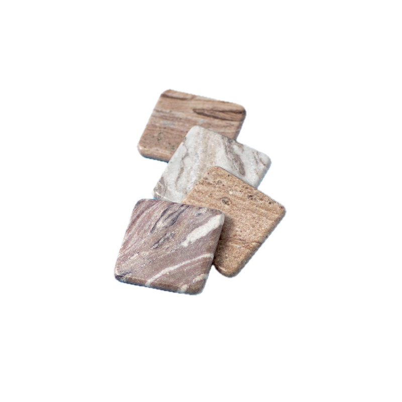 Waterfall Marble Square Coasters, Set of 4