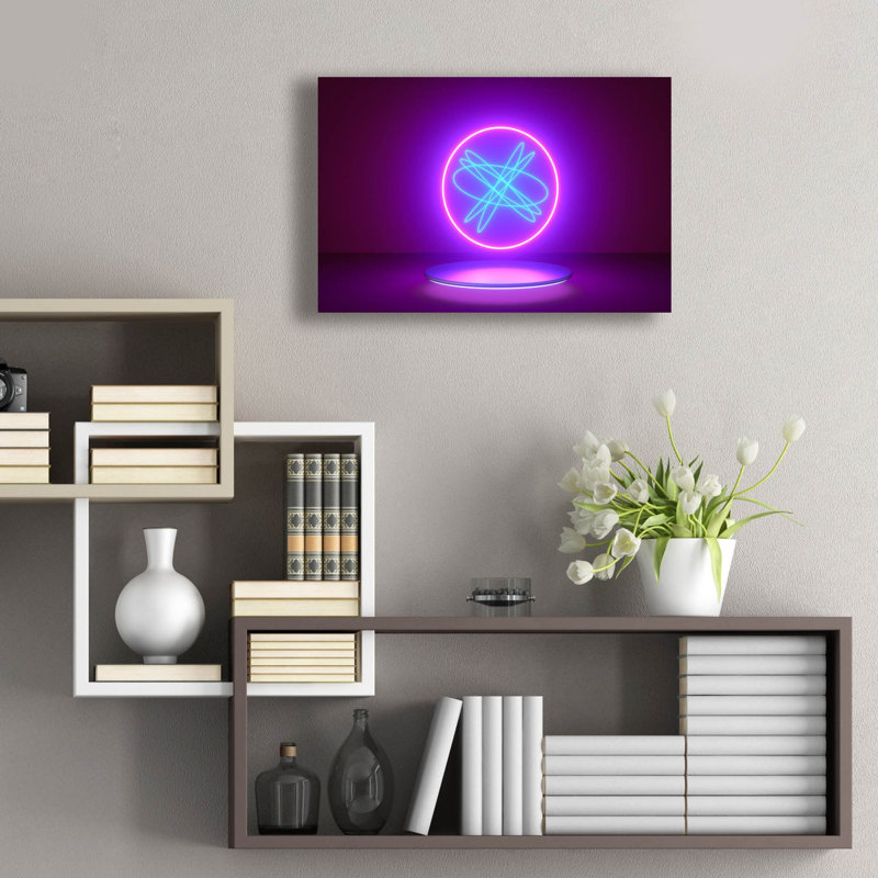 «Neon Reactor» par Epic Portfolio, art mural en verre acrylique, H 16 po x l 24 po x P 0,2 po