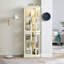 Élégante unité de présentation avec éclairage intérieur et finition attrayante avec porte d'armoire blanche antique-100509368