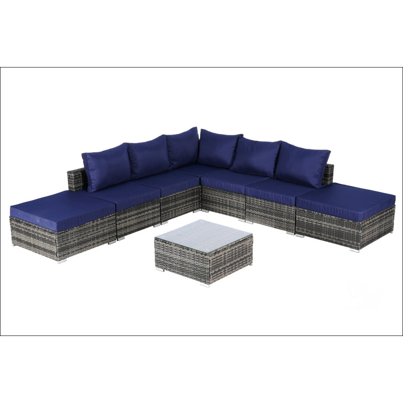 Ensemble de canapé d'extérieur avec coussins lavables et fabrication durable