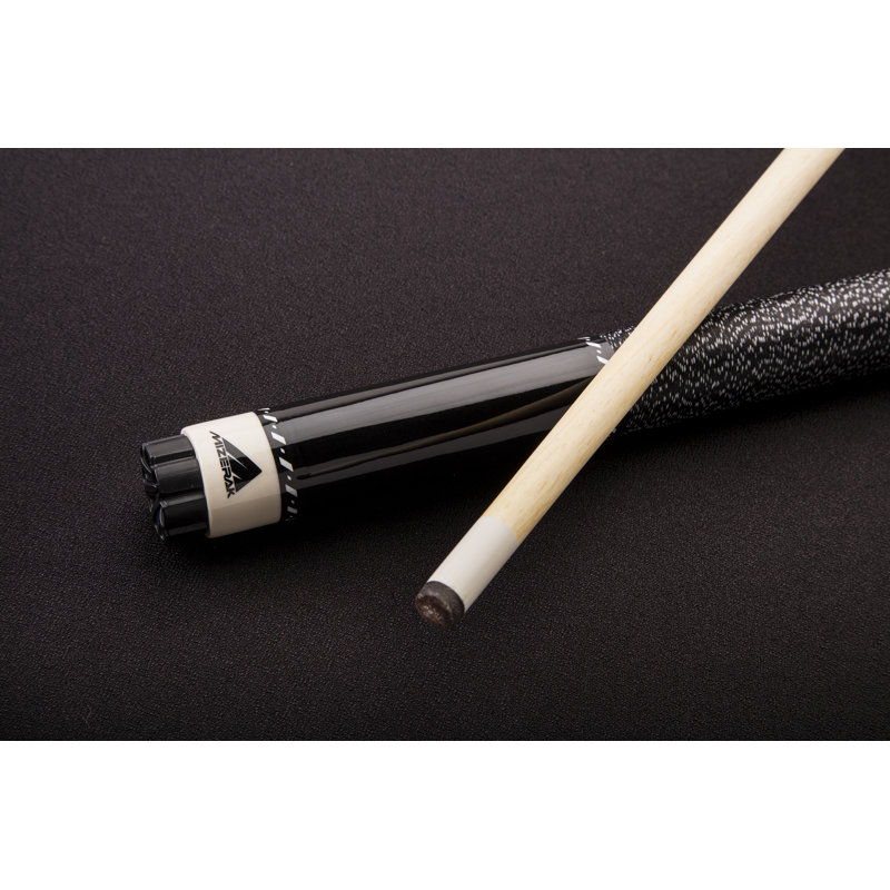 Mizerak 57" Black 2-Piece Hardwood Cue with Leather Tip