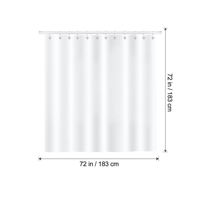 Watercolour Floral Shower Curtain with 12 Hooks