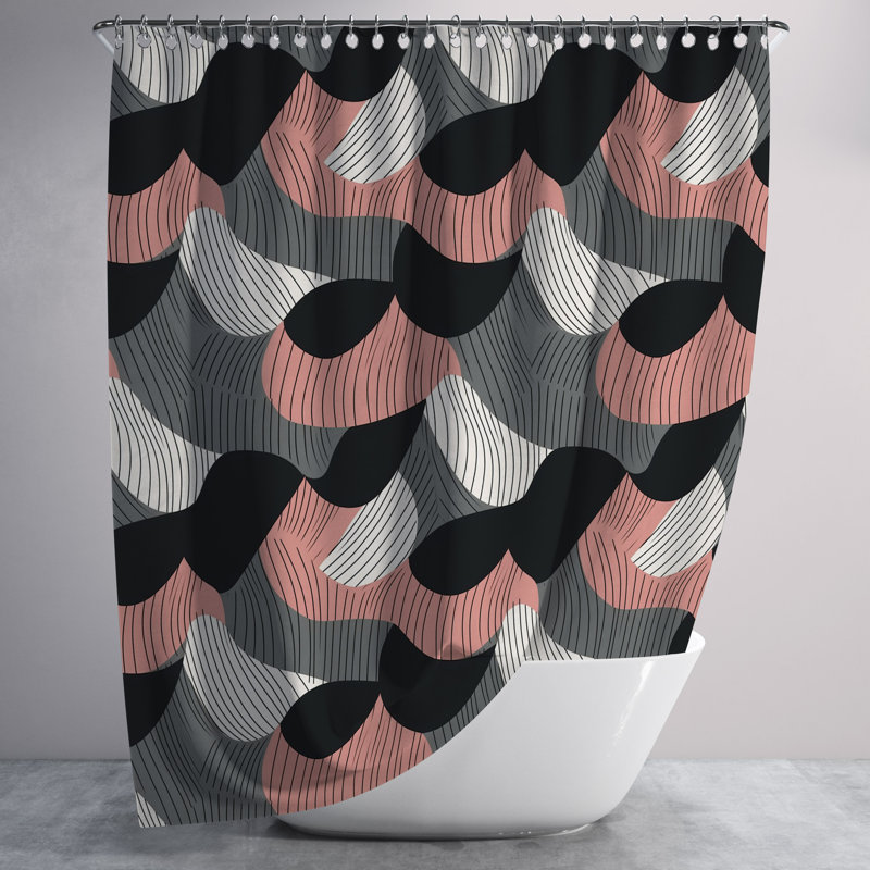Abstract Shower Curtain, 83" H x 70" W