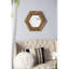 Miroir hexagonal en bois 18,5 po X