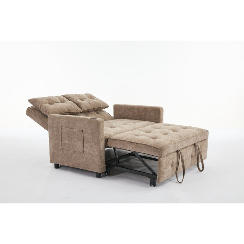 Canapé-lit convertible 3 en 1 Sleeper Chair, Chameau