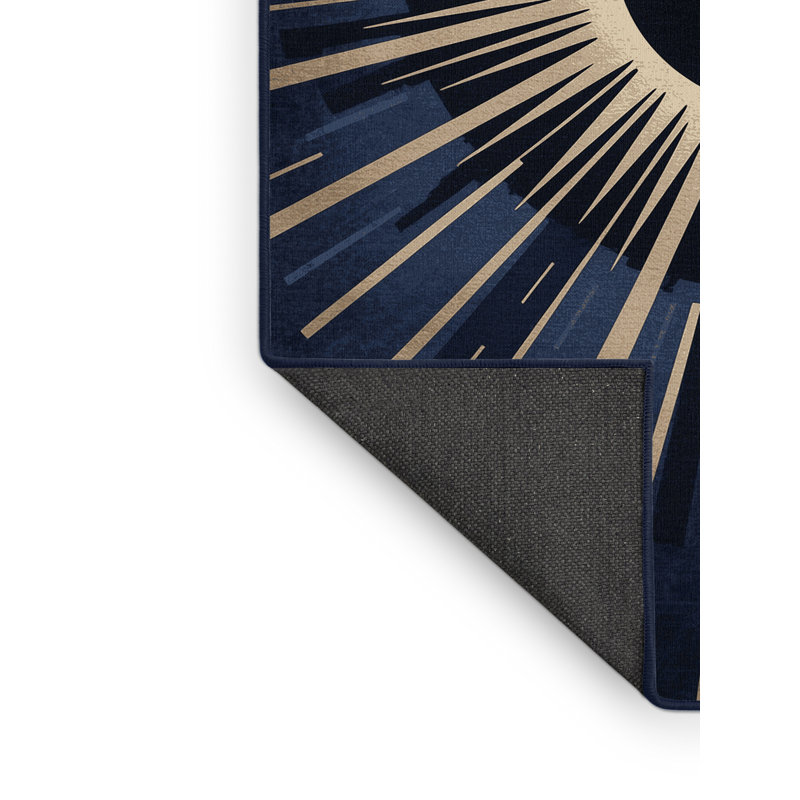 Tapis gris doux et moelleux en tissu à motif d'étoiles éclatantes et éclatantes Churchton, 7 x 10