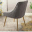 Chaise moderne en velours, chaise d'appoint rembourrée pour le salon-305562215