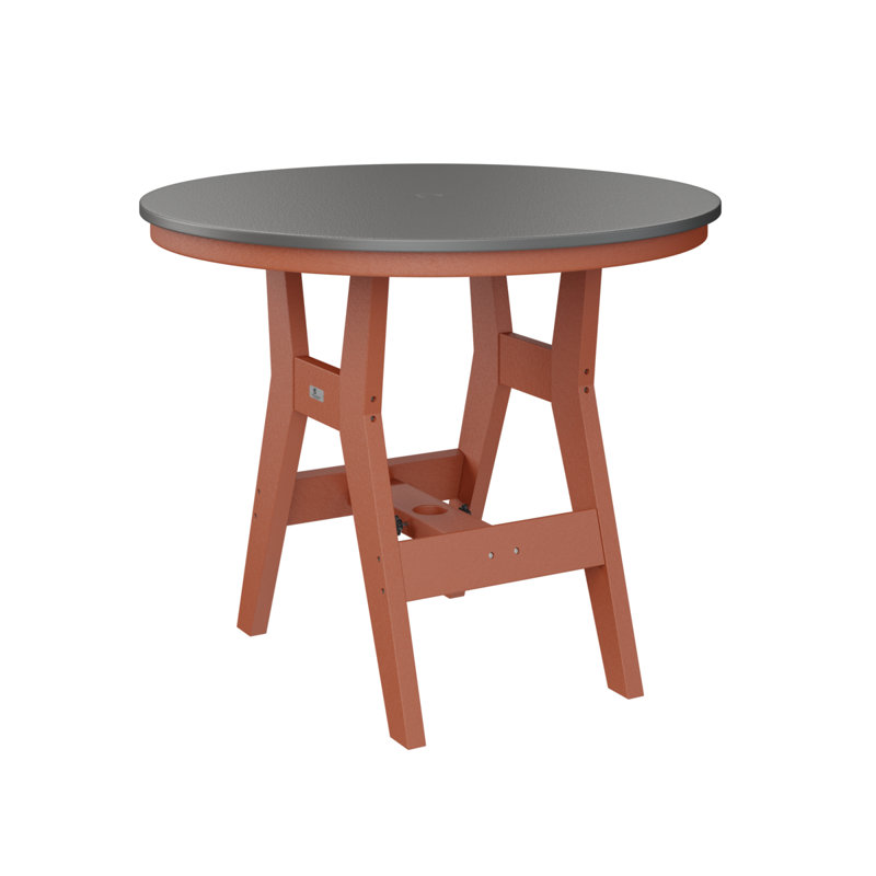 Table de salle à manger ronde de 38 po Berlin Gardens Harbor, Orange mangue, H 30,37 po x l 38 po x P 38 po