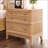 Hazel 3-Drawer Rustic Nightstand with Felt-Lined Storage for Bedroom